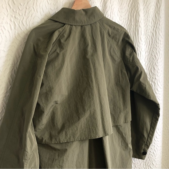 Aritzia The Group by Babaton Skylar Trench Coat Olive Moss Green - Picture 11 of 16